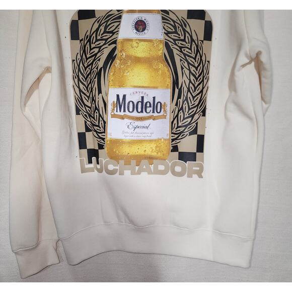 Modelo Cerveza men's medium sweatshirt-First picture is back - Picture 6 of 6